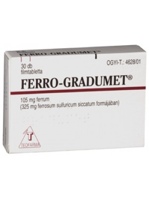 Ferro-Gradumet 325 mg. 30 tablets